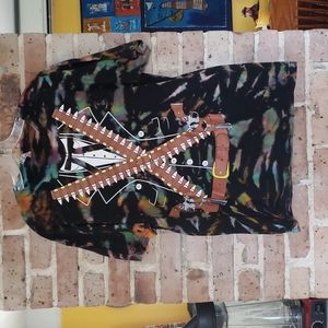 Wild West Gunslinger tie dye graphic tee